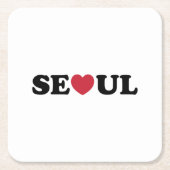 Seoul Love Heart Kartonnen Onderzetters (Voorkant)
