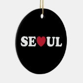 Seoul Love Heart Keramisch Ornament (Rechts)