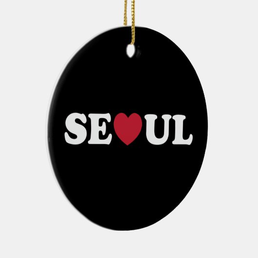 Seoul Love Heart Keramisch Ornament (Rechts)