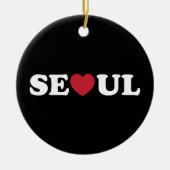 Seoul Love Heart Keramisch Ornament (Voorkant)