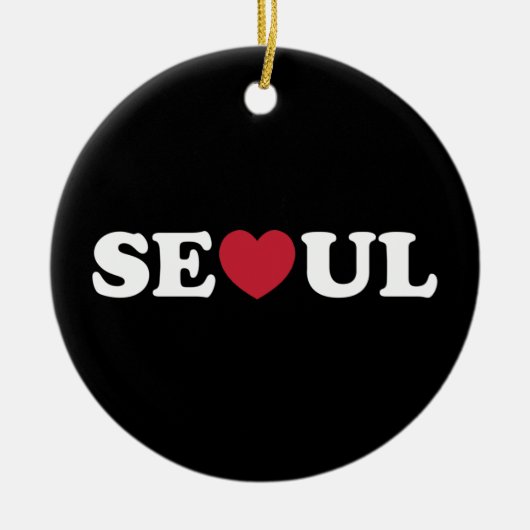 Seoul Love Heart Keramisch Ornament (Voorkant)