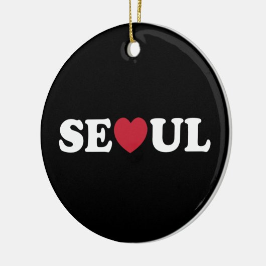 Seoul Love Heart Keramisch Ornament (Links)