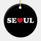 Seoul Love Heart Keramisch Ornament (Achterkant)