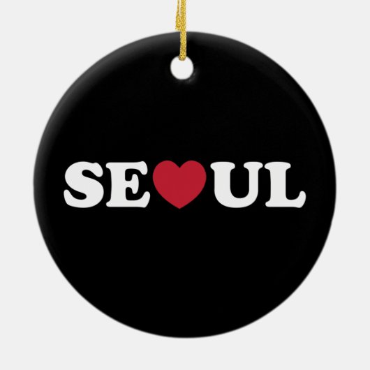 Seoul Love Heart Keramisch Ornament (Achterkant)