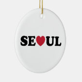 Seoul Love Heart Keramisch Ornament (Rechts)