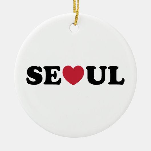 Seoul Love Heart Keramisch Ornament (Voorkant)