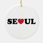Seoul Love Heart Keramisch Ornament (Achterkant)
