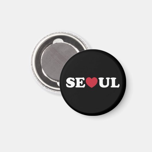 Seoul Love Heart Magneet (Voorkant / Achterkant)