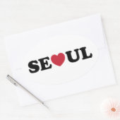 Seoul Love Heart Ovale Sticker (Envelop)
