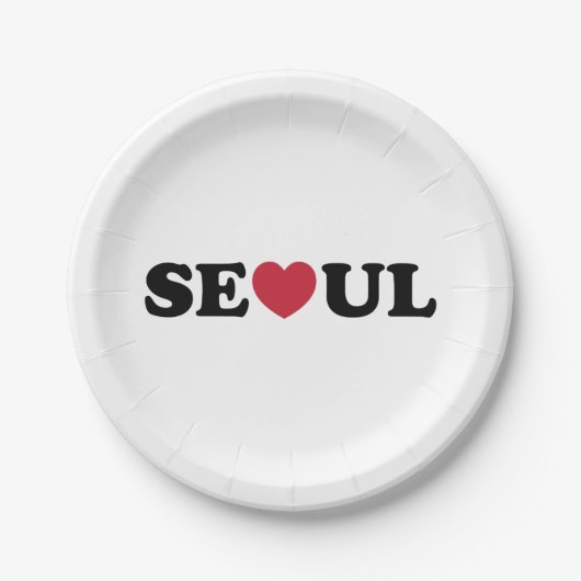 Seoul Love Heart Papieren Bordje (Voorkant)