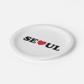 Seoul Love Heart Papieren Bordje (Gekanteld)