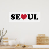 Seoul Love Heart Poster (Keuken)