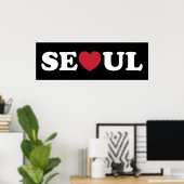 Seoul Love Heart Poster (Thuiskantoor)