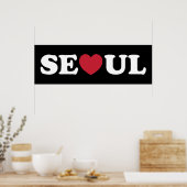 Seoul Love Heart Poster (Keuken)