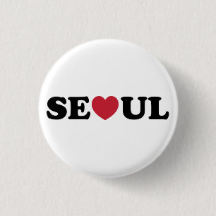 Seoul Love Heart Ronde Button 3,2 Cm