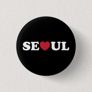 Seoul Love Heart Ronde Button 3,2 Cm
