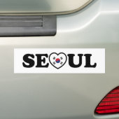 Seoul Love Heart Taegeukgi Flag Bumpersticker (Op auto)