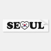 Seoul Love Heart Taegeukgi Flag Bumpersticker (Voorkant)