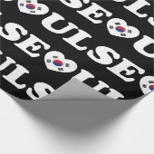Seoul Love Heart Taegeukgi Flag Cadeaupapier (Hoek)