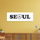 Seoul Love Heart Taegeukgi Flag Canvas Afdruk (Insitu (Woonkamer))