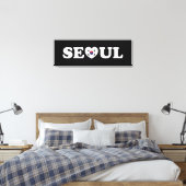 Seoul Love Heart Taegeukgi Flag Canvas Afdruk (Insitu (Slaapkamer))