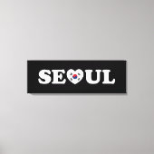 Seoul Love Heart Taegeukgi Flag Canvas Afdruk (Voorkant)