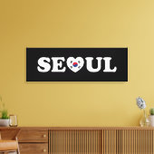 Seoul Love Heart Taegeukgi Flag Canvas Afdruk (Insitu (Woonkamer))