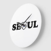 Seoul Love Heart Taegeukgi Flag Grote Klok (Hoek)