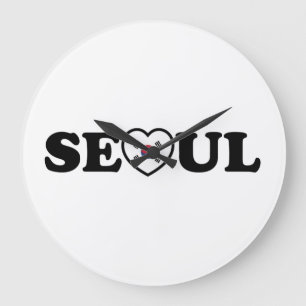 Seoul Love Heart Taegeukgi Flag Grote Klok