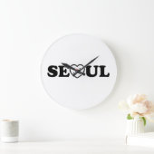 Seoul Love Heart Taegeukgi Flag Grote Klok (Huis)