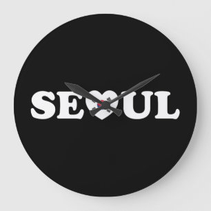 Seoul Love Heart Taegeukgi Flag Grote Klok
