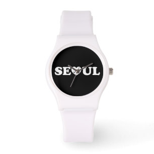 Seoul Love Heart Taegeukgi Flag Horloge