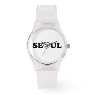Seoul Love Heart Taegeukgi Flag Horloge