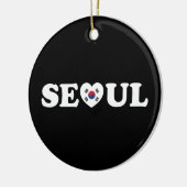 Seoul Love Heart Taegeukgi Flag Keramisch Ornament (Links)