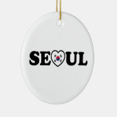Seoul Love Heart Taegeukgi Flag Keramisch Ornament (Rechts)