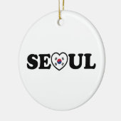 Seoul Love Heart Taegeukgi Flag Keramisch Ornament (Links)
