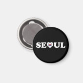 Seoul Love Heart Taegeukgi Flag Magneet (Voorkant / Achterkant)