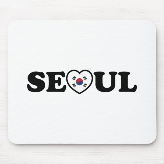 Seoul Love Heart Taegeukgi Flag Muismat (Voorkant)