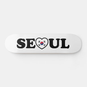 Seoul Love Heart Taegeukgi Flag Persoonlijk Skateboard
