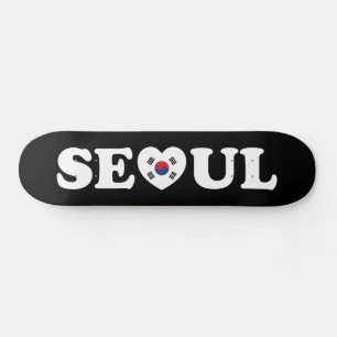 Seoul Love Heart Taegeukgi Flag Persoonlijk Skateboard