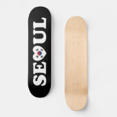 Seoul Love Heart Taegeukgi Flag Persoonlijk Skateboard (Voorkant)