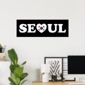 Seoul Love Heart Taegeukgi Flag Poster (Thuiskantoor)
