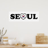 Seoul Love Heart Taegeukgi Flag Poster (Keuken)