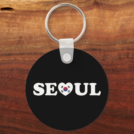 Seoul Love Heart Taegeukgi Flag Sleutelhanger (Voorkant)