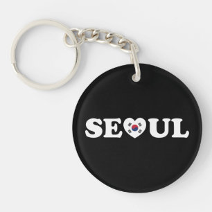 Seoul Love Heart Taegeukgi Flag Sleutelhanger