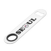 Seoul Love Heart Taegeukgi Flag Speed Flessenopener (Voorkant Gekanteld)