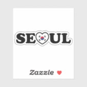 Seoul Love Heart Taegeukgi Flag Sticker (Vel)
