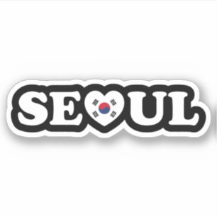 Seoul Love Heart Taegeukgi Flag Sticker