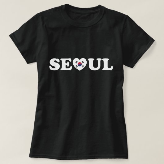 Seoul Love Heart Taegeukgi Flag T-shirt (Design voorkant)