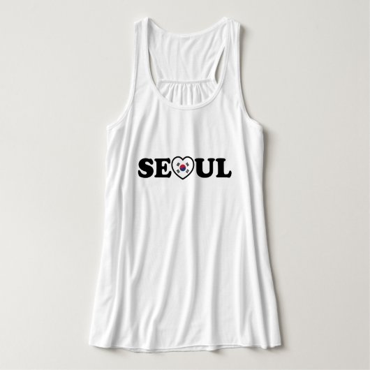 Seoul Love Heart Taegeukgi Flag Tanktop (Design voorkant)